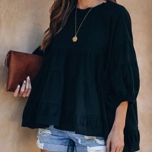 Vici Palmer Tiered Babydoll Top